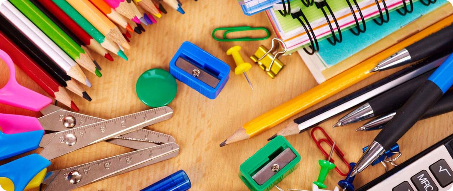 School supplies and stationery